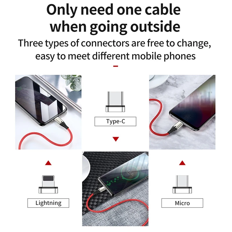 Кабель для зарядки с автоматической адсорбцией TOTUDESIGN BMA-027 Thunder Series Micro USB, длина: 1,2 м
