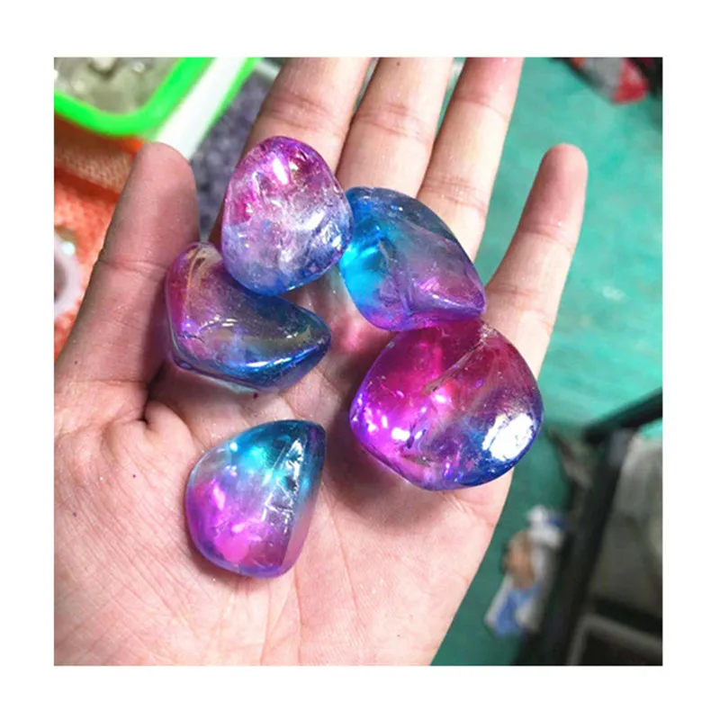 

Natural Aura Clear Quartz Tumbled Crystals Healing Stones For Home Decoration