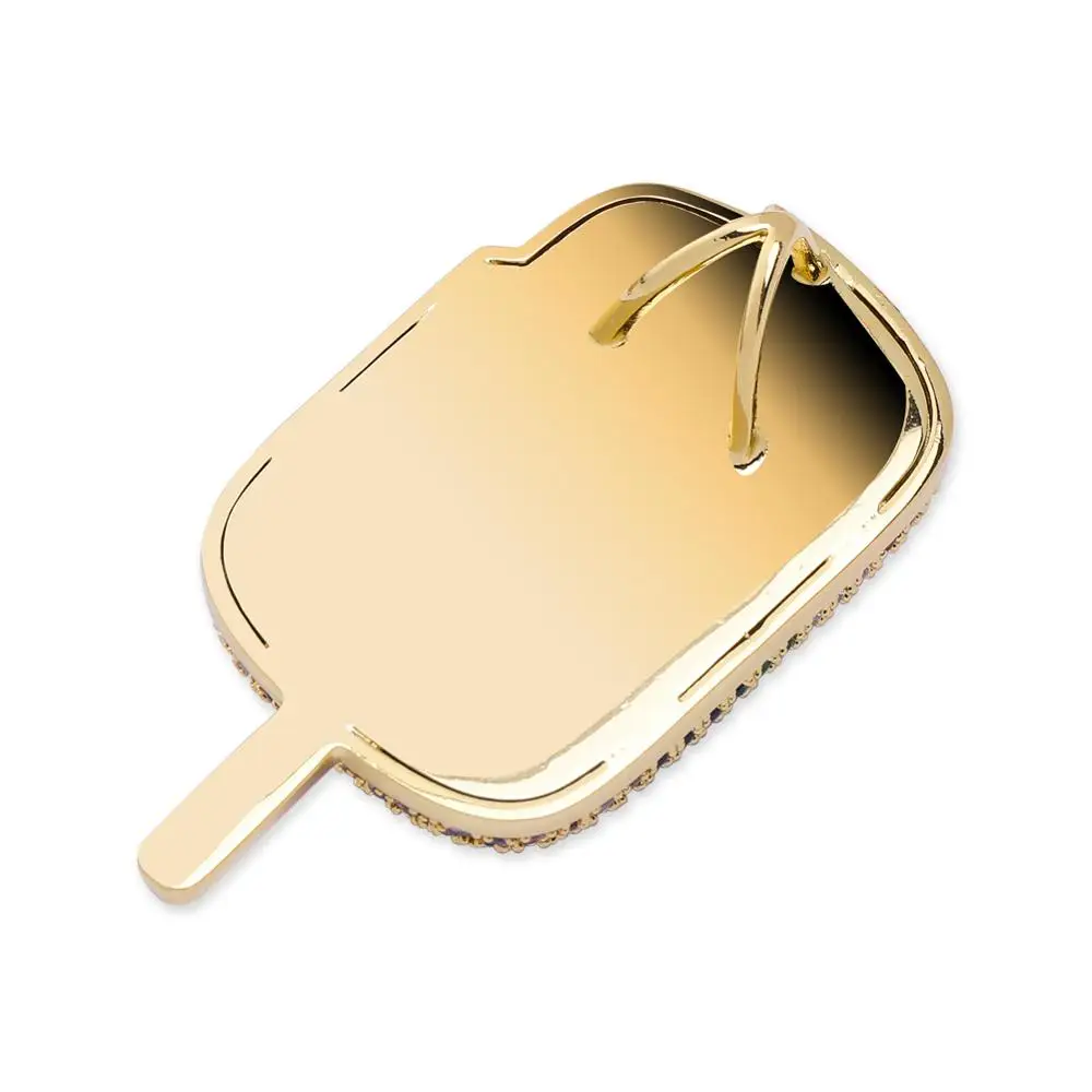 TOPGRILLZ Iced Out подвеска «мороженое» ожерелье Bling микро проложенный многоцветный кубический цирконовая цепочка хип хоп рок ювелирные изделия для мужчин