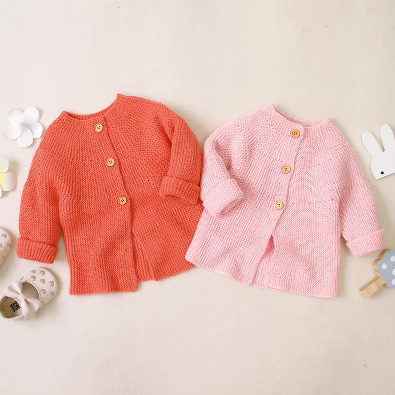 Американский вязаный свитер для новорожденных девочек; куртка; зимнее пальто; Верхняя одежда; верхняя одежда