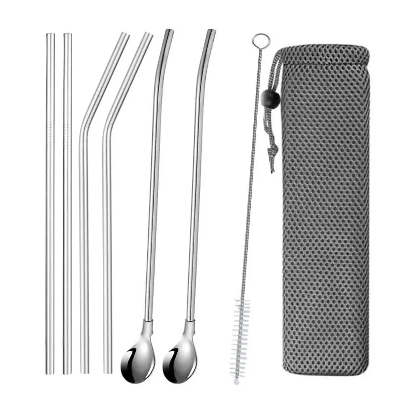 Extra Wide Straw Reusable Stainless Steel Drinking Straw Metal Straw For Smoothies Tapioca Pearls Milk Tea Juice Bar Tools