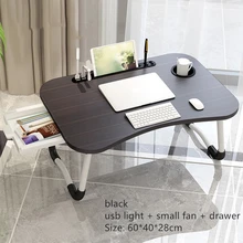 Bureau pliable pour ordinateur Portable, lit, canapé, Table de lit, plateau de lit, bureau Portable pour l'étude et la lecture