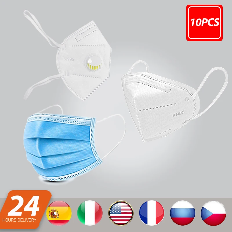 

Dust Masks Face Mask Disposable and Anti-Dust Reusable KN95 mask FFp2 FFP3 Filter respirator gas mask kn95 3/5/6 layer