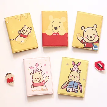 

Passport Cover Passport Holder for Travel Cactus ID Card Holder Travel Accessories Pooh Style Bee bear