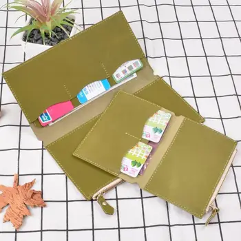 

Genuine Leather Card With Organizer For Cow Leather Notebook Office Sketchbook Planner Zipper File Bag Pocket Holder