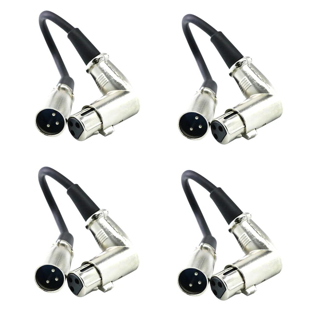 7,87 дюйма XLR Женский правый угол к XLR Женский кабель(4 шт