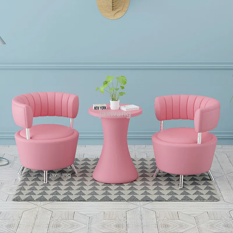 New Nordic Single Sofa Chair Lounge Chair Discuss Chairs Living Room Coffee Table Fashion Side Table Makeup Set
