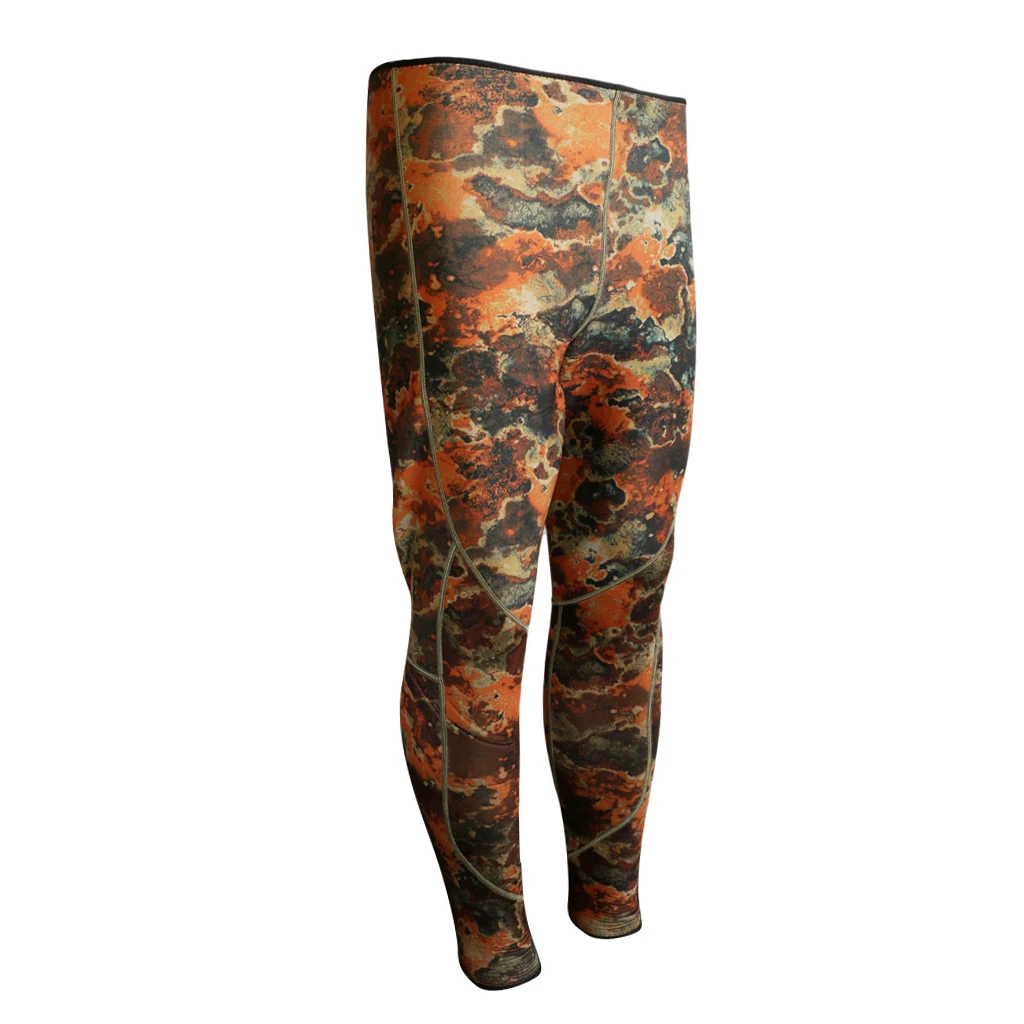 Men Ladies Neoprene Surfing Diving Wetsuit Rash Guard Long Pants Swimsuit Camo