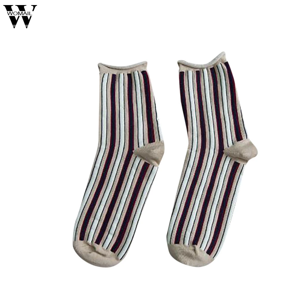 Womail/женские модные хлопковые уличные носки без пятки с принтом