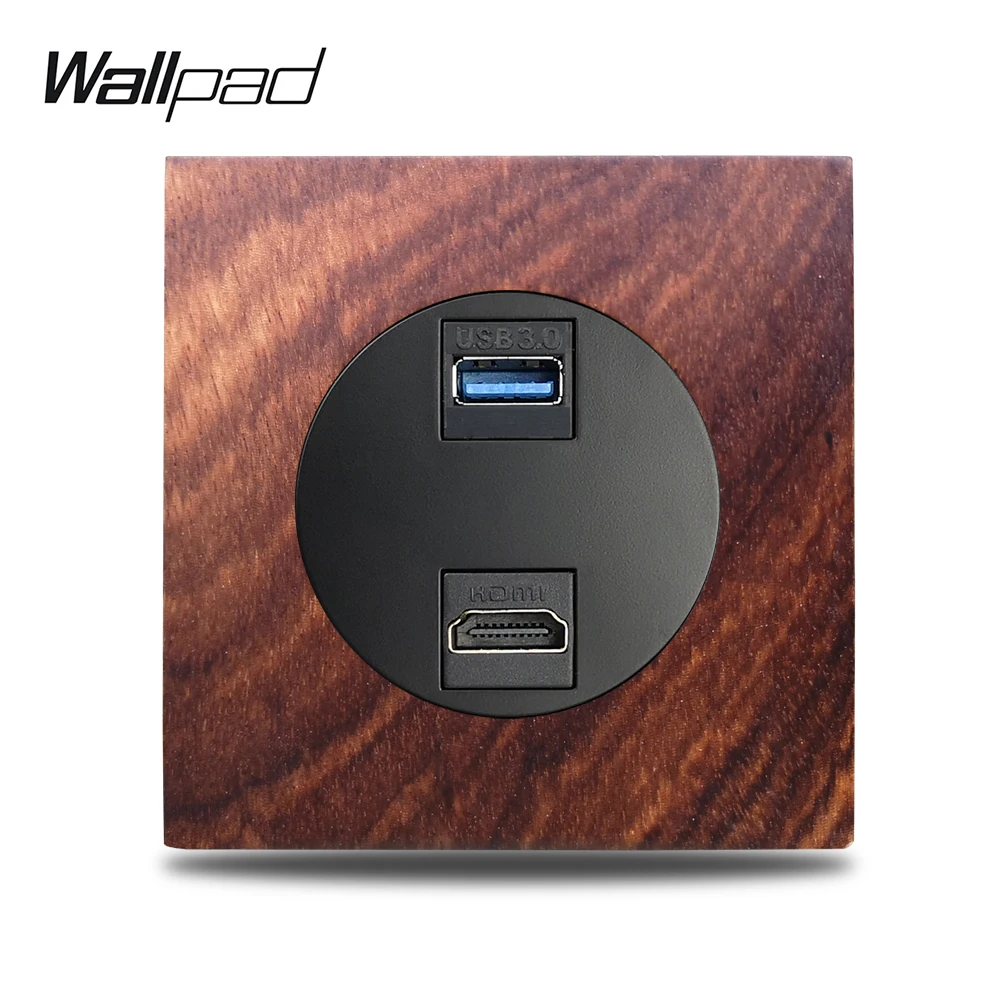 Wallpad L6 подлинная деревянная панель HDMI разъем порт USB 3 0 соединительный розетка