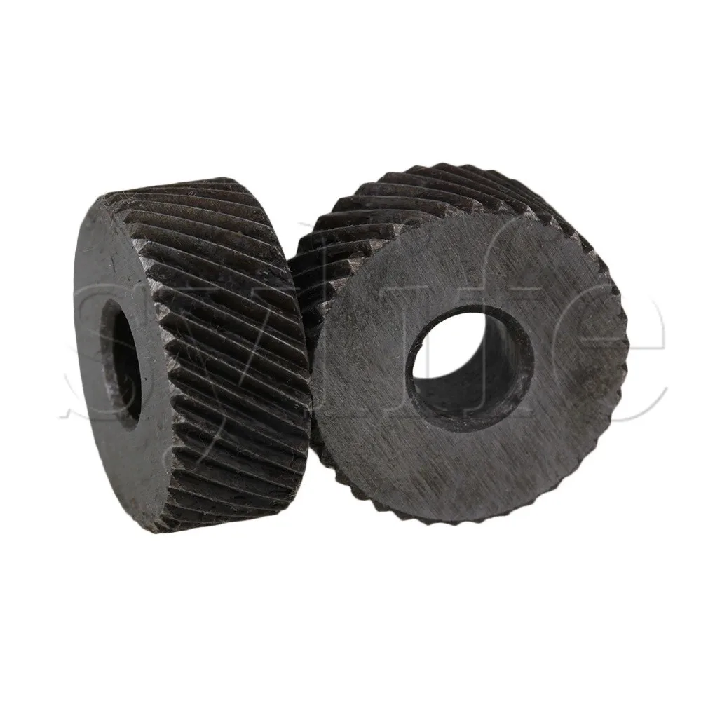 1.2mm Pitch Diagonal Coarse 19mm OD Knurling Wheel Roller Tool Steel One Pair knurling tool set