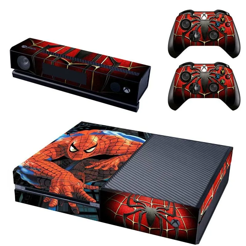 Marvel, Мстители, Человек-паук, наклейка для Xbox One, консоль и Kinect, 2 контроллера для Xbox One, наклейка из винила - Цвет: DXTM0014