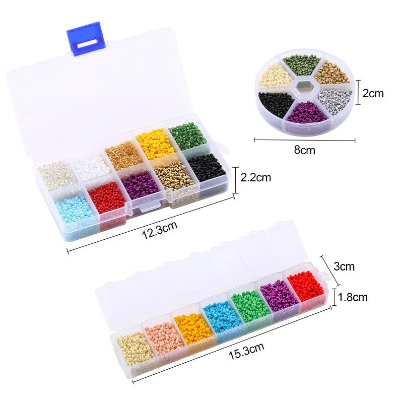 2 мм чешское стекло семян ремень с бисером коробка набор Шарм seedbeads рондели разделительные бусины для DIY браслет ожерелье ювелирных изделий