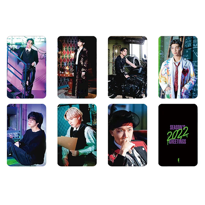 Kpop Bangtan Boys 2022 Фотокарточка с приветствием в летнем сезоне Jung Kook Suga Jimin Jin J-HOPE LOMO Card 7