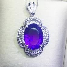 Натуральный Аметист, роскошное Стильное ожерелье, подвеска,, Стерлинговое Серебро 925 пробы для мужчин или женщин, 9.5ct, большой драгоценный камень Q910258