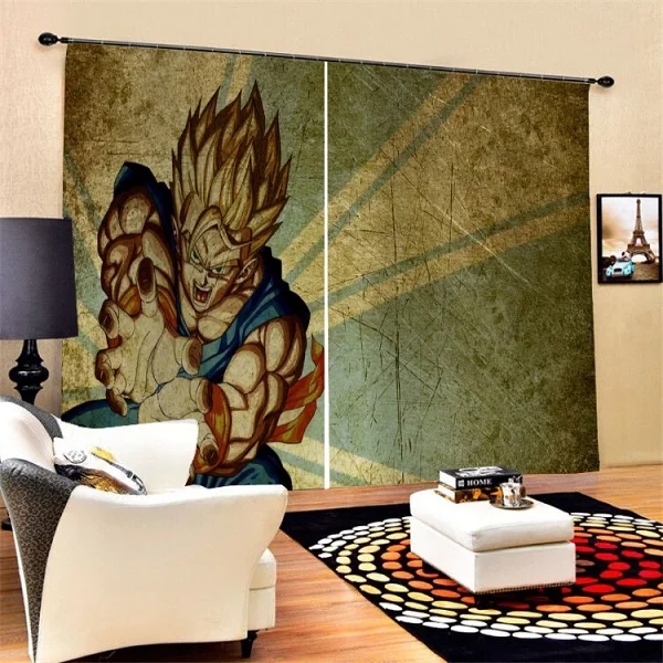 Color-5 Custom Anime Dragon Ball Blackout Curtains Bedroom Livingroom Home Window Drapes 2 Panels for Kids Boys Home Decor Dropshipping - Цвет: Color-5