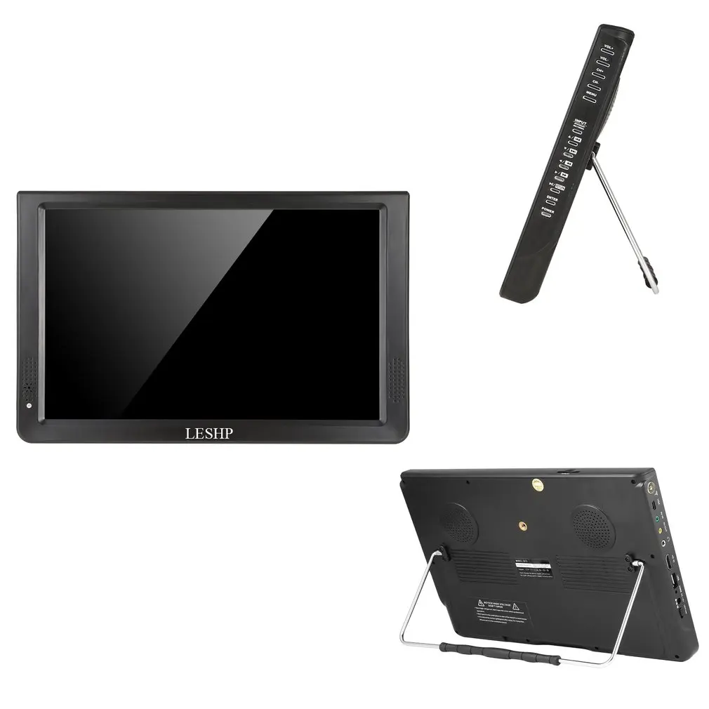 LESHP портативный D12-DVBT-2 мультимедийный плеер ЖК-дисплей с цифровым ТВ-тюнером 12,1 дюймов монитор светодиодный драйвер панели HD USB/TF