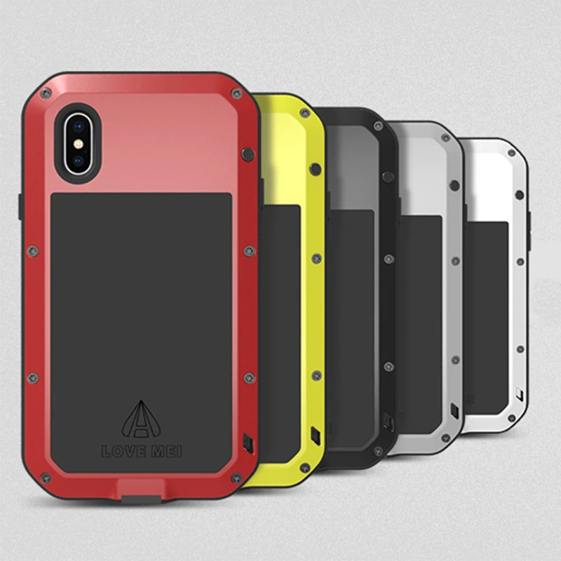 Любовь Мэй Алюминиевый металлический чехол для iPhone X XS Чехол Броня шок/вода/дождь доказательство чехол для iPhone X S 10 чехол iPhone X S Coque