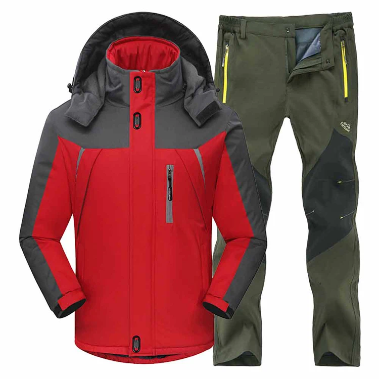 TRVLWEGO мужские зимние туристические брюки походные куртки набор треккинговые термальные походные лыжные альпинистские уличные лыжные водонепроницаемые Рыболовные костюмы