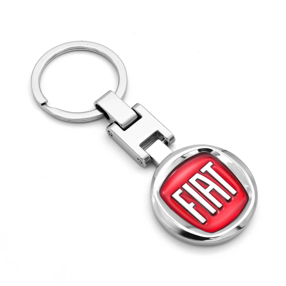 

Car keychain 3D metal keychain antirust fashion aluminum key ring pendant for Fiat-500 500L 500X 124 Bravo Freemont Panda Punto