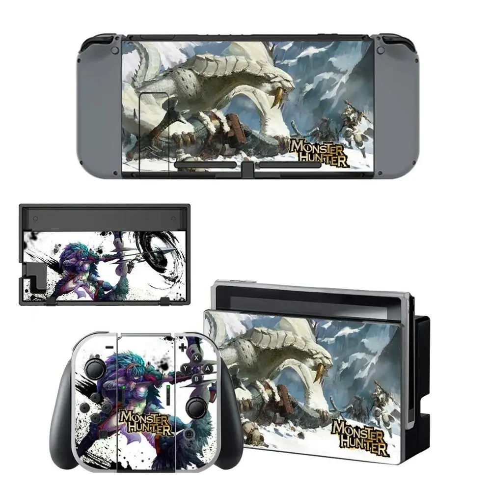 Наклейки для nintendo switch с кожицей Monster Hunter kingd Switch для консоли nintendo Switch Joy-con, наклейки для док-станции - Цвет: YSNS0469