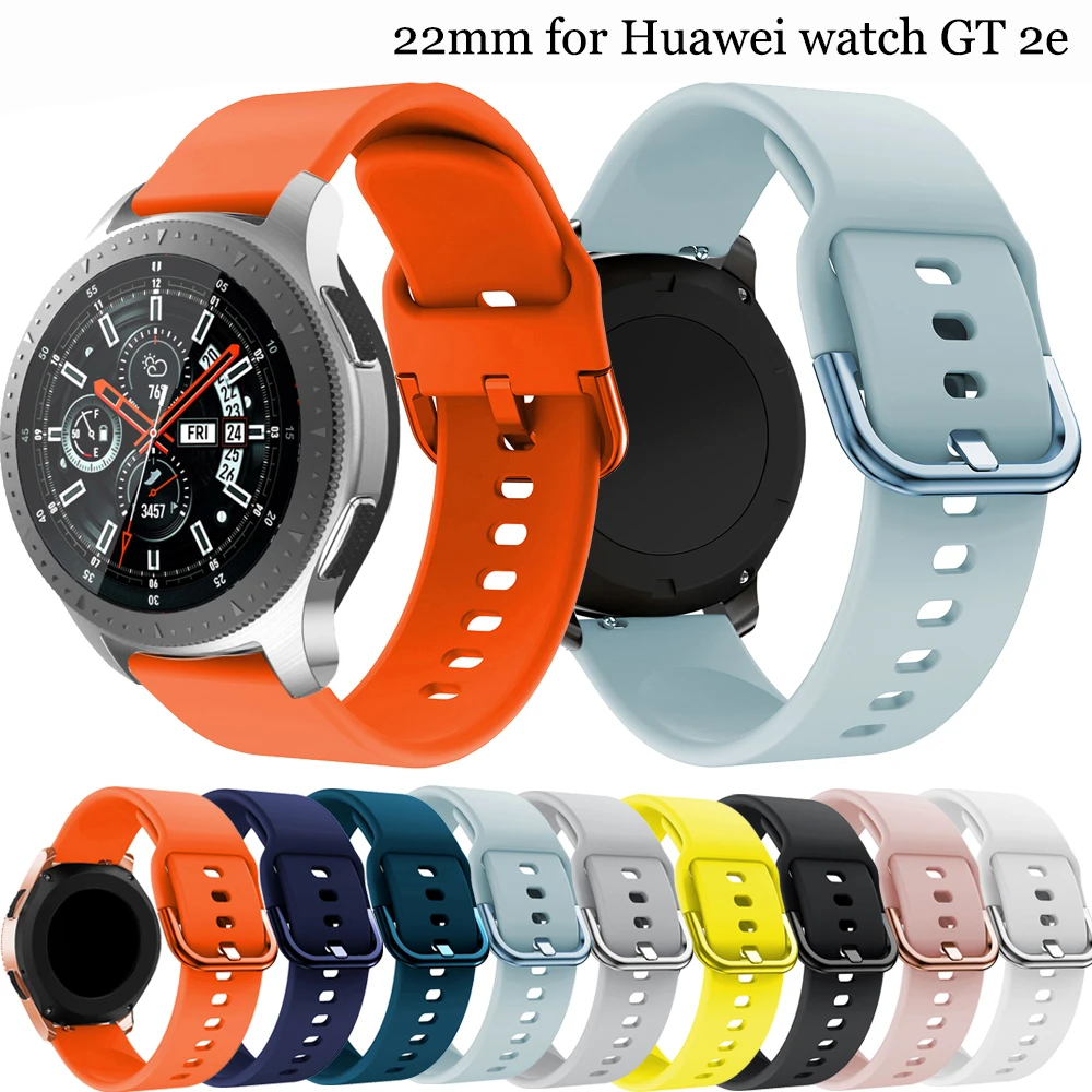 

Ремешок силиконовый для смарт-часов Huawei watch gt 2e, сменный Браслет для наручных часов Honor Magic, galaxy Watch 46 мм, 22 мм