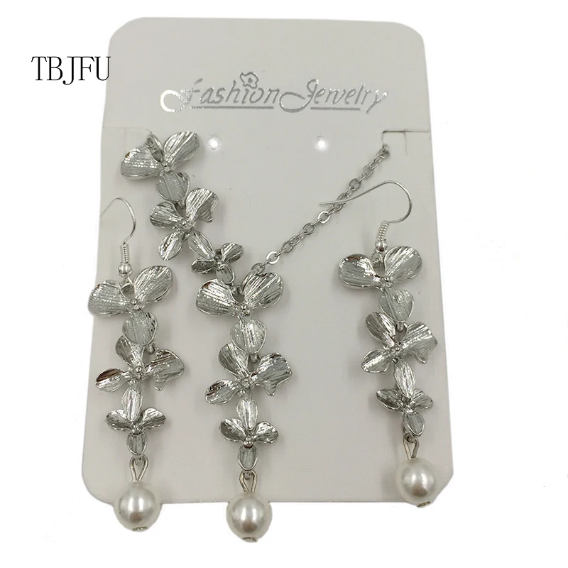 Прямая поставка 1 комплект горячая Распродажа ювелирные наборы серебряного