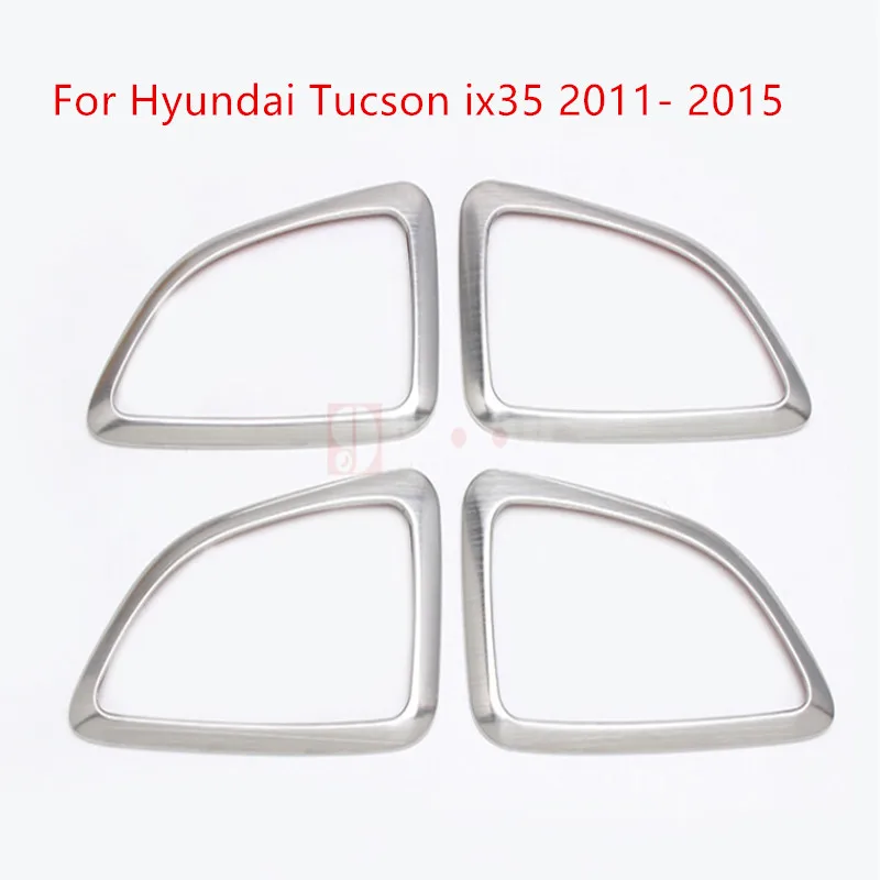 4 шт нержавеющая сталь внутренняя дверная ручка чаша крышка украшения кольцо отделка авто аксессуары для hyundai Tucson ix35 2011