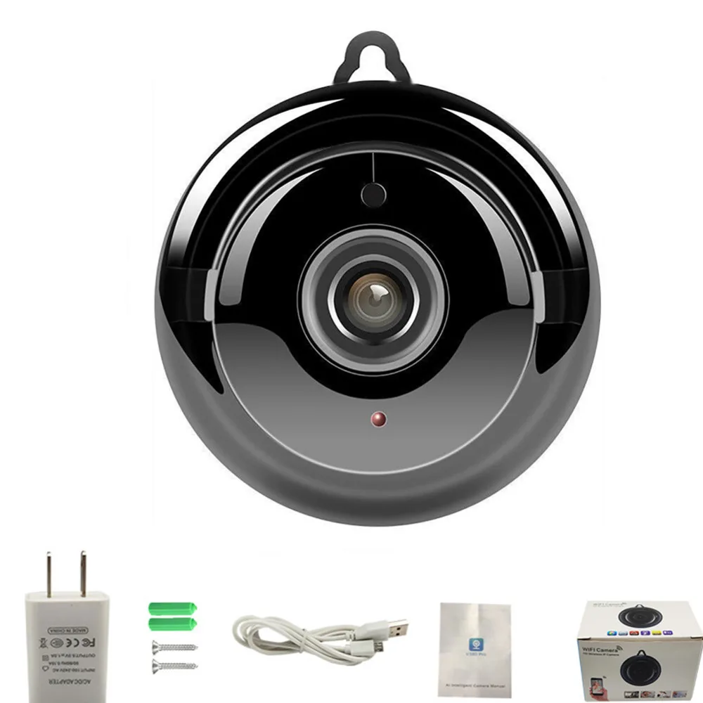 V380 экшн-камера с Wi-Fi 1080P HD IP Камера Беспроводной CCTV ИК-камера Ночное видение Обнаружение движения 2-полосная аудио шагомер домашней безопасности
