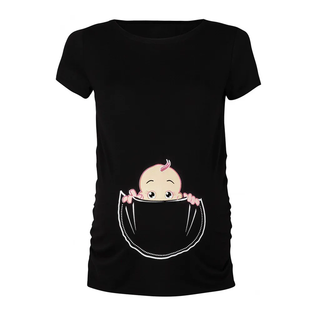Wish, AliExpress, летняя одежда для беременных, футболка с короткими рукавами и круглым воротником