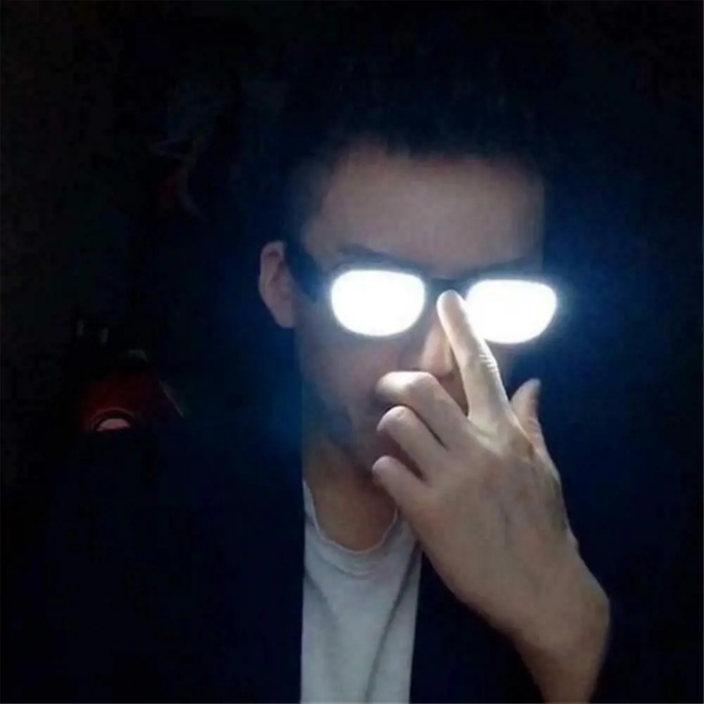 Anime Spoof Glasses Fashion Men Women Anti-break LED Light Luminous White  Cosplay Eyewear Party Prop for Party светящиеся очки - AliExpress