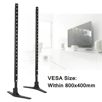 

Universal TV Stand Base Alloy+ Steel Black Plasma LCD Flat Screen Table Top Pedestal Mount 32-55 Height Adjustable Easy Install