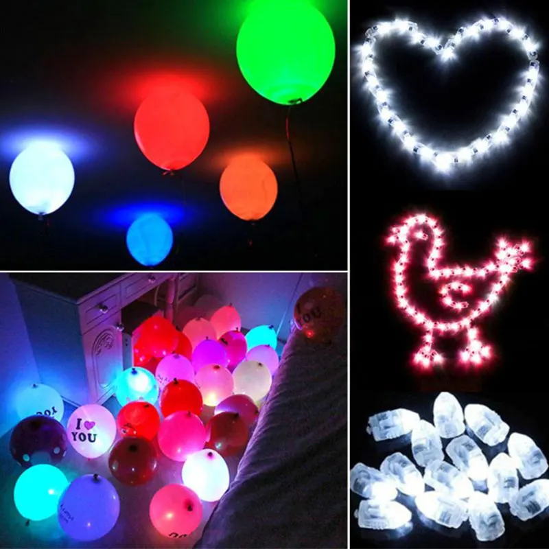 Creative 50PCS/Pack For Party Wedding Festivals Balloon LED Luminous Glowing