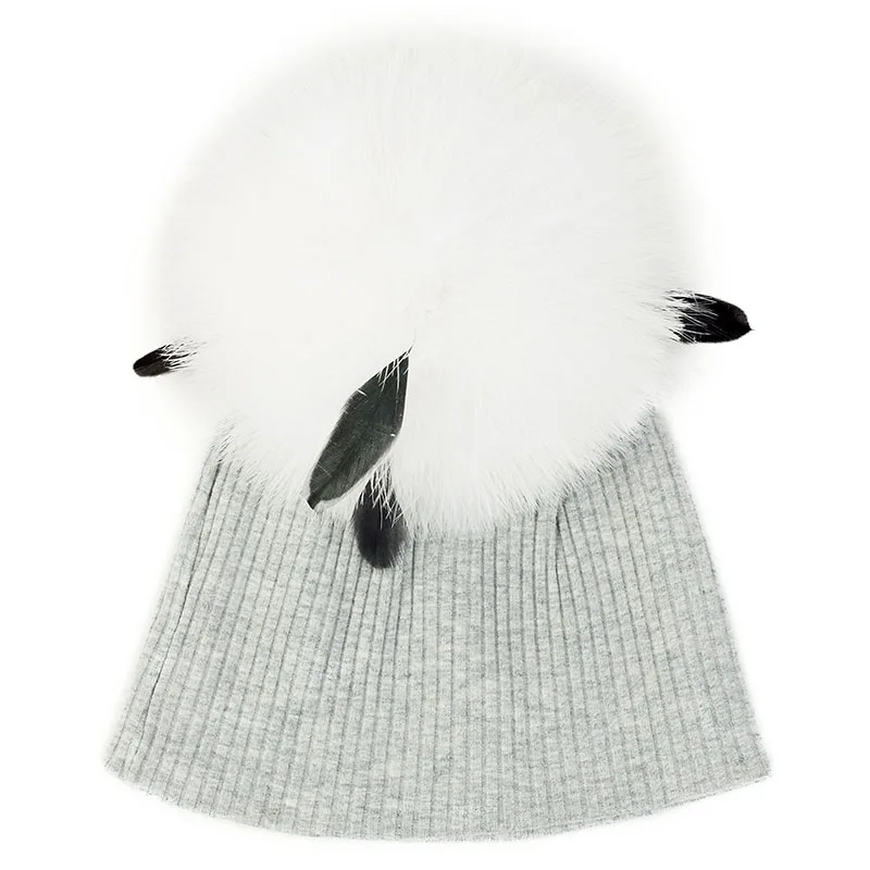 light gray white S Очаровательная деревянная хлопковая мягкая шапка для девочки в рубчик, шапка для малышей, теплая осенне-зимняя детская Забавный Череп, шапка для малышей - Цвет: light gray white S