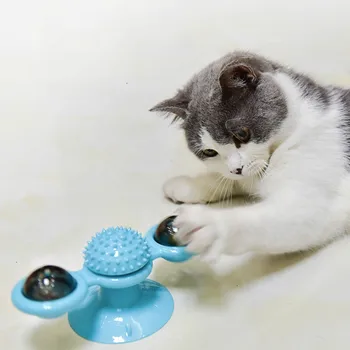 

Pet Toys Cat Top Interactive Puzzle Training Turntable Windmill Ball Whirling Toys Cat Supplies Cat Turntable Toy