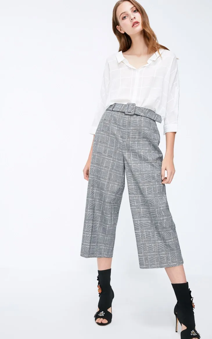 Vero Moda Новые поступления Старая школа Высокая талия широкие брюки Капри | 31836J508