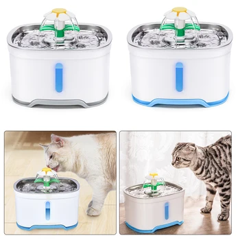 

2.5L Automatic Cat Water Fountain Ultra Quiet Pet Dog Drinking Water Dispenser Electric LED Cat Feeder USB Powered Pet Products
