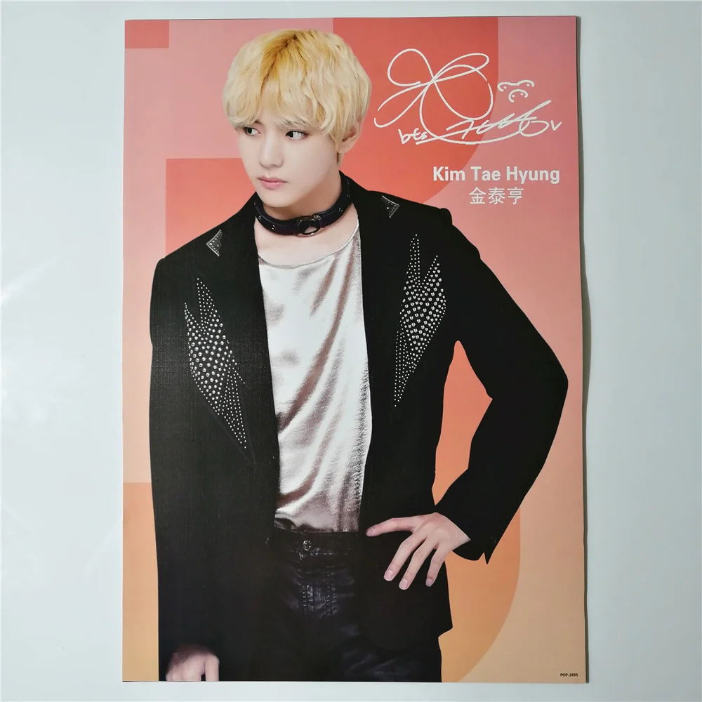 8*(42x29 см) Bangtan Boys Kim Tae Hyung V kpop вокруг TaeHyung плакат наклейки на стену подарок