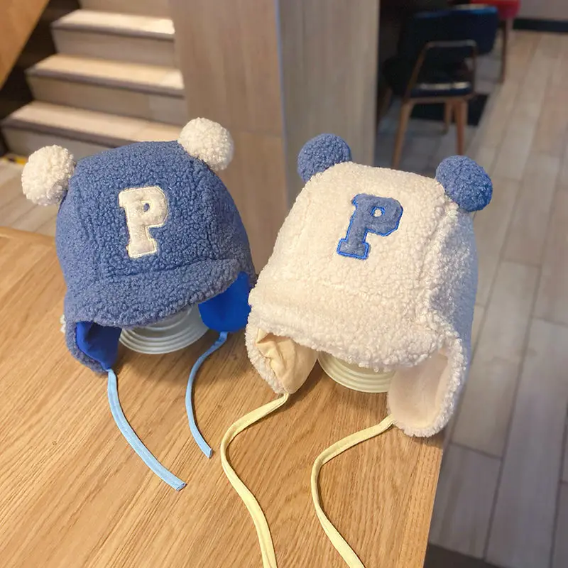 

Baby Hat Cartoon Big Ears Super Cute Solid Color Children's Caps Autumn Winter Boys Girls Warm Thickened Hood for Newborn Baby