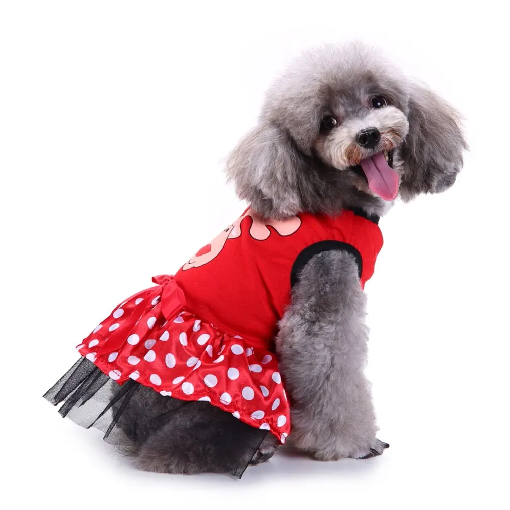 Костюм для домашних животных, собак с рисунком рождественского оленя, зимняя одежда для собак, одежда для маленьких собак, платья для ночного клуба, вечерние костюмы для домашних животных