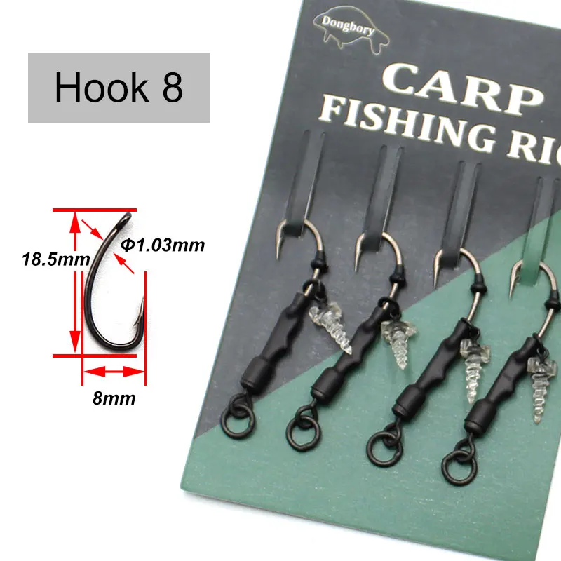 4PCS Carp Fishing Ready Tied Ronnie Rig Carp Fishing Hook Bait Hair Carp  Rigs Accessories Carp Barbed Hook For Carp End Tackle - AliExpress