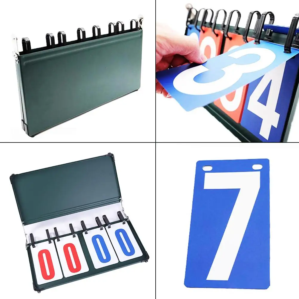 Portable Basketball Scoreboard Football Score Boards Volleyball Handball Table Tennis 4 Digit Sports Score Board Gear Equipment