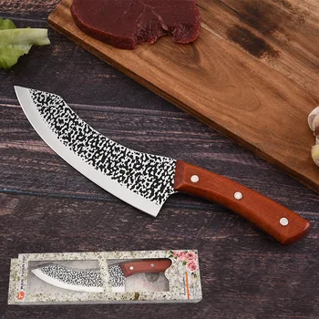 

Handmade Chef Knife Clad Forged Steel Boning Slicing Butcher Kitchen Knives Meat Cleaver Kitchen Tools