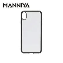 MANNIYA 2D сублимационный пустой резиновый чехол для телефона для iphone XS Max с алюминиевыми вставками и клеем! 100 шт./лот