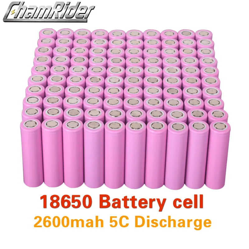

Ebike battery Cell Original 18650 rechargeable li-ion Lithium electric bike Battery Cell 3.7V 2600mAh 5C Discharge 100pcs/lot