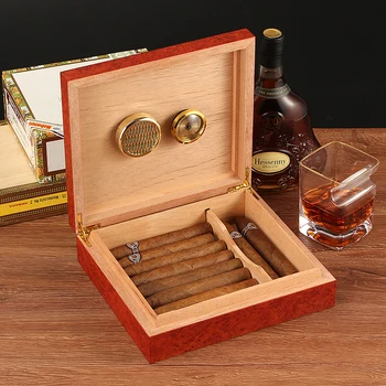 

Galiner Home Cigar Humidor Box Cedar Wood Cigar Case Box High Capacity Travel Humidor W/ Humidifier Hygrometer Cigar Tool