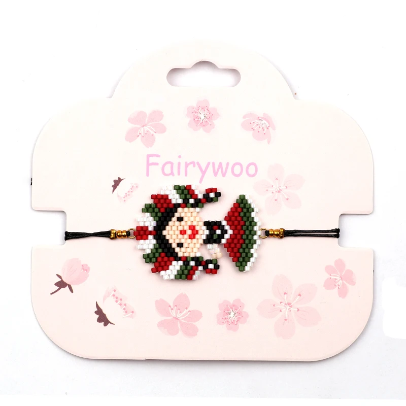 Fairywoo милые девушки Brecelet новые ювелирные аксессуары для женщин Черный Веревка шнурок браслеты Miyuki бисером ювелирные изделия оптом