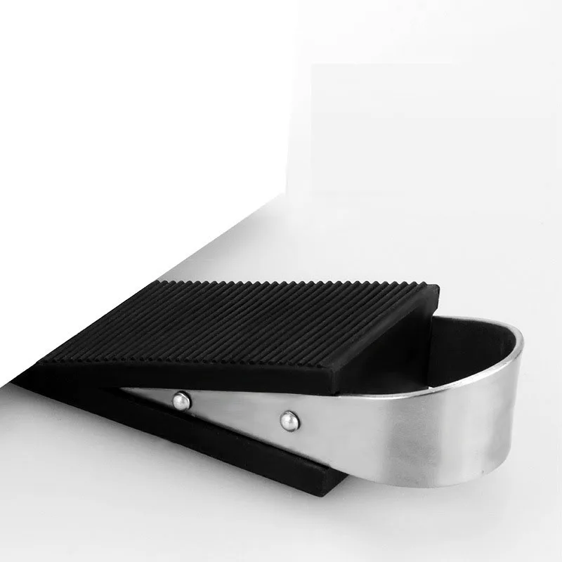 

New Rubber Door Stopper with Steel Handle Heavy Duty Wedge Rubber Door Stop Collision Mute Door Holder Works on All Surfaces HR