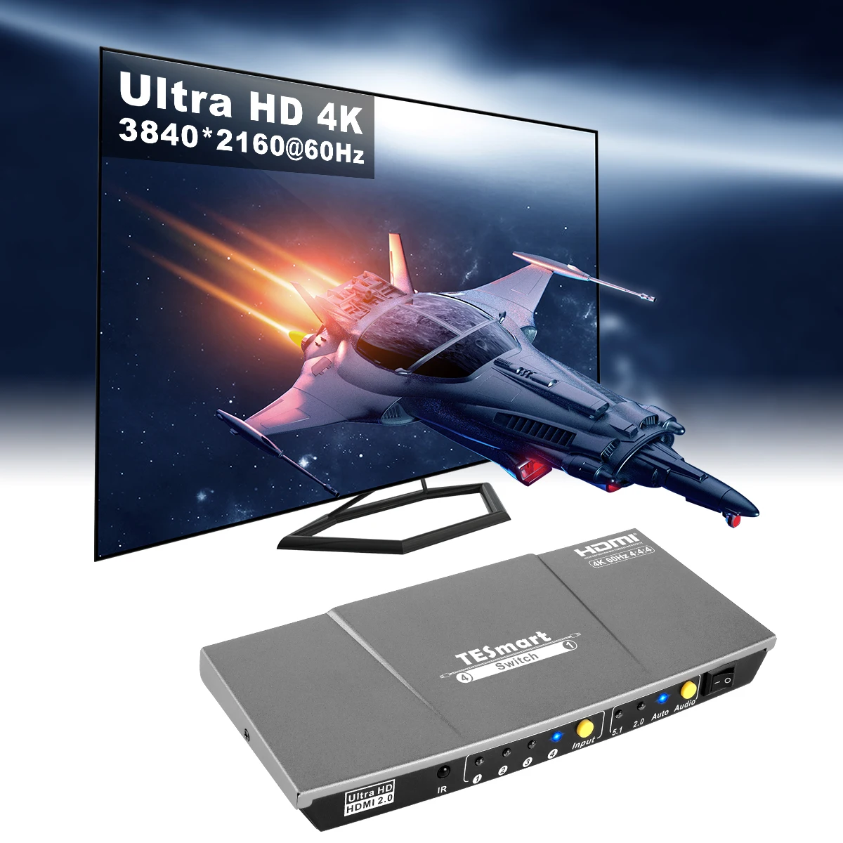 4K Ultra HD HDMI переключатель 4 в 1 Переключатель HDMI 4x1переключатель до 4K @ 60 Гц HDCP2.2 для HDTV Аудио Видео xbox DVD STB