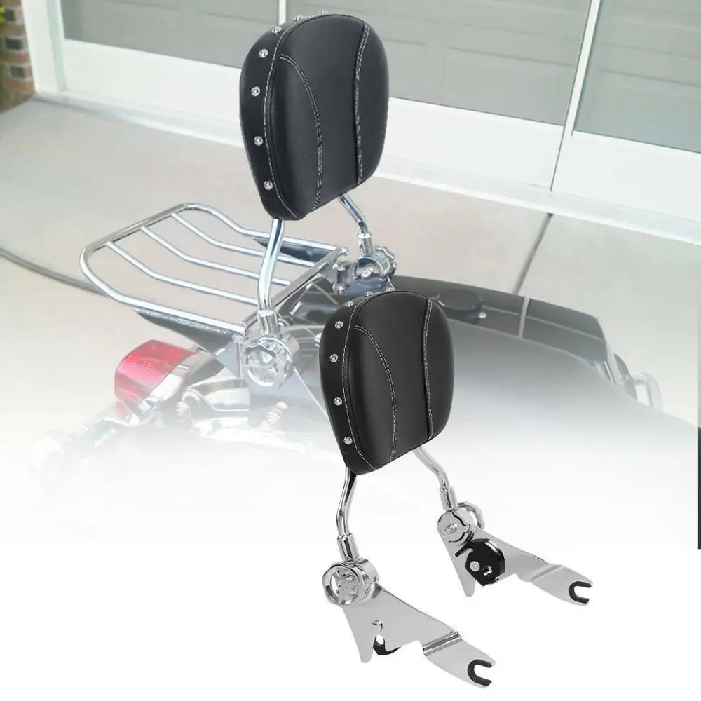 

Motorcycle Detachable Backrest Sissy Bar Pad For Harley Touring Road King Street Glide Ultra Classic FLTRU FLTR FLHTC 09-19 18